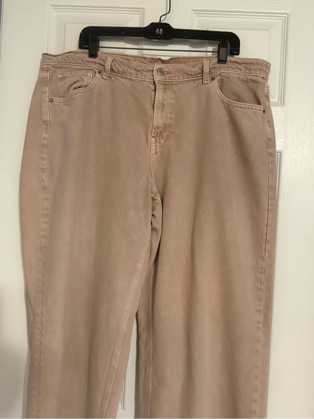Old Navy High Rise Wide-Leg Jeans in Beige